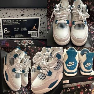 Jordan Military Blue Sneakers - White and Blue